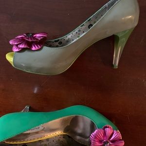 Multicolored 3 inch heels